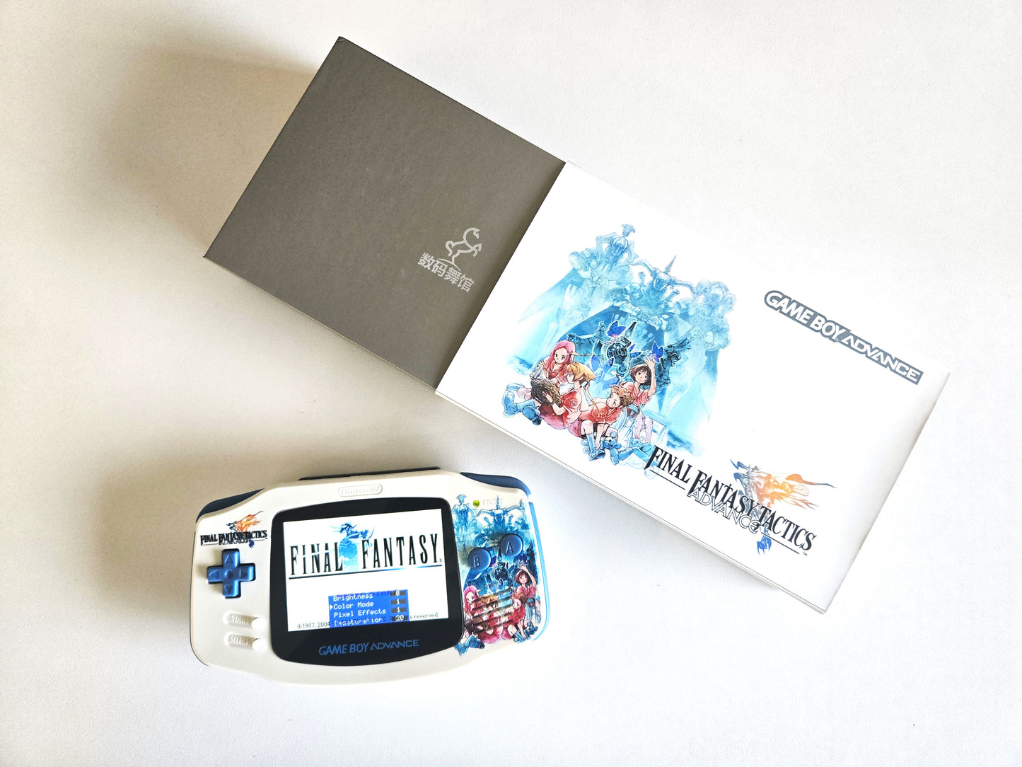 Nintendo Game Boy Advance Console Final Fantasy Tactics Edition Backlit/Amp/USB-C/Krazy Klicks/IPS V5