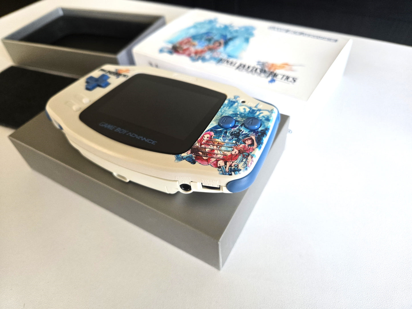 Nintendo Game Boy Advance Console Final Fantasy Tactics Edition Backlit/Amp/USB-C/Krazy Klicks/IPS V5
