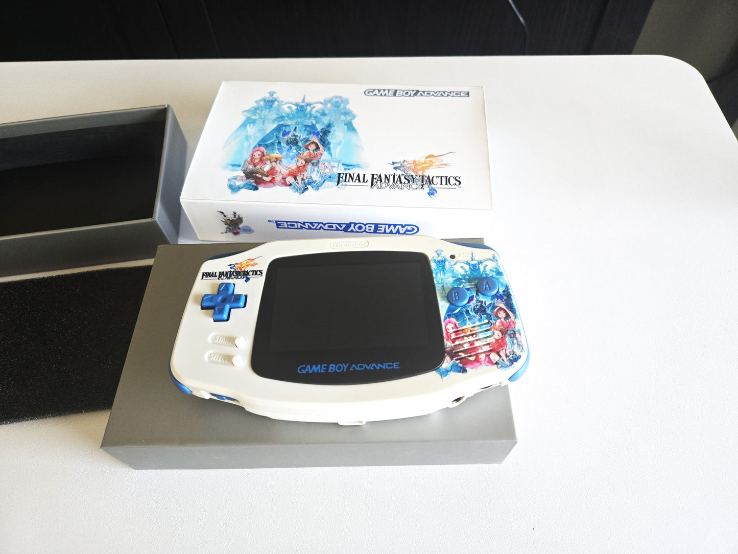 Nintendo Game Boy Advance Console Final Fantasy Tactics Edition Backlit/Amp/USB-C/Krazy Klicks/IPS V5