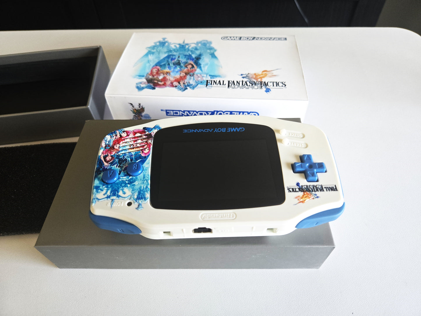 Nintendo Game Boy Advance Console Final Fantasy Tactics Edition Backlit/Amp/USB-C/Krazy Klicks/IPS V5